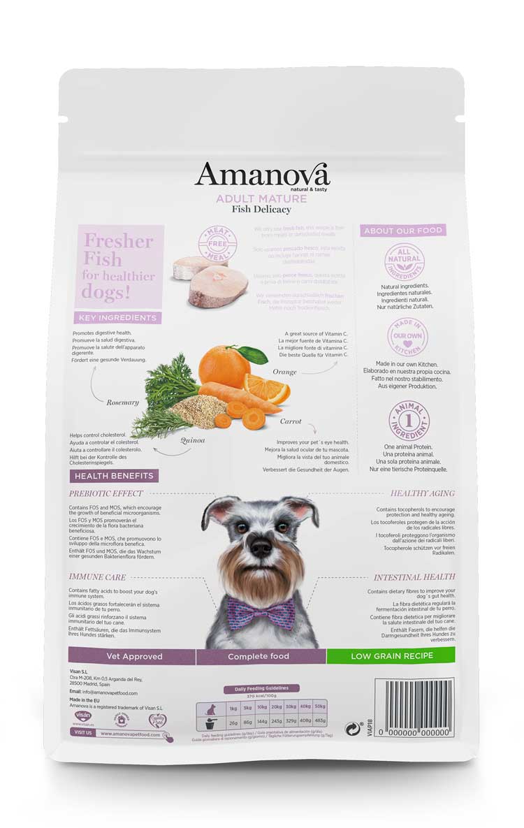 Amanova dog Adult mature Fish Delicacy