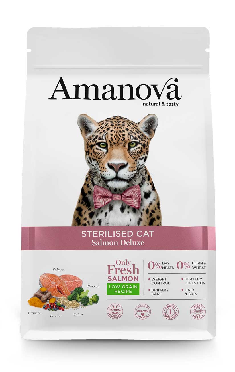 Amanova Sterilised Cat Salmon Deluxe Salmone fresco
