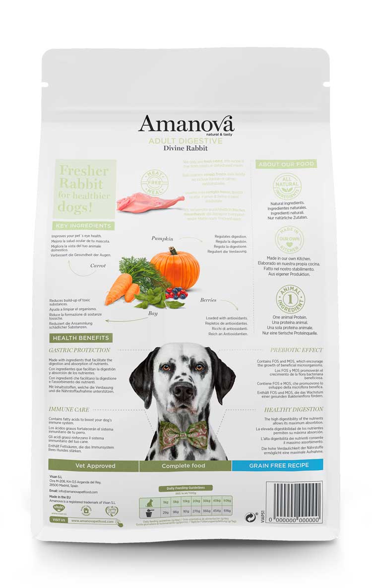 Amanova dog Adult digestive Divine rabbit