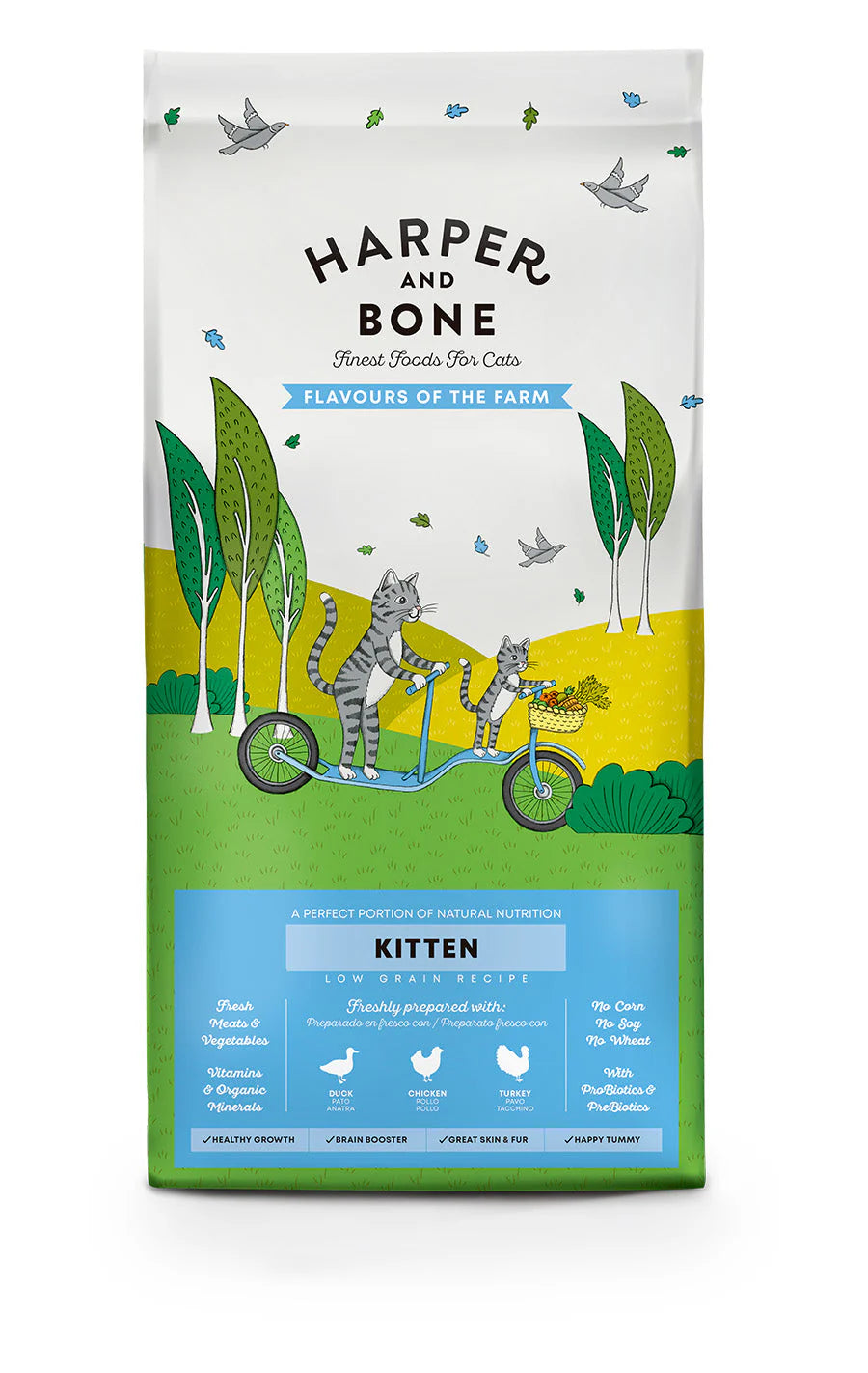 Harper and bone Kitten Flavours of the farm Anatra, pollo e tacchino