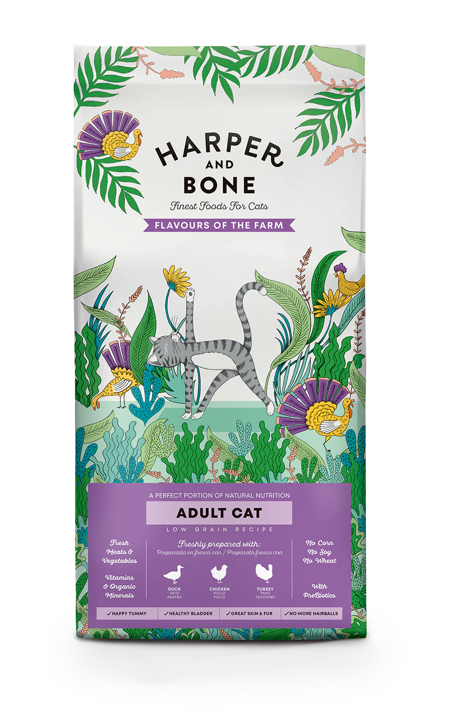 Harper and bone Adult Cat Flavours of the farm Anatra, pollo e tacchino