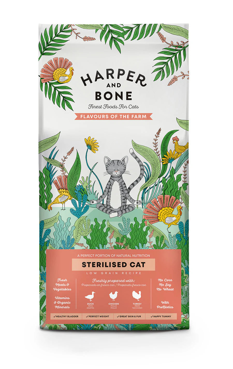 Harper and bone Sterilised cat Flavours of the farm Anatra, pollo e tacchino