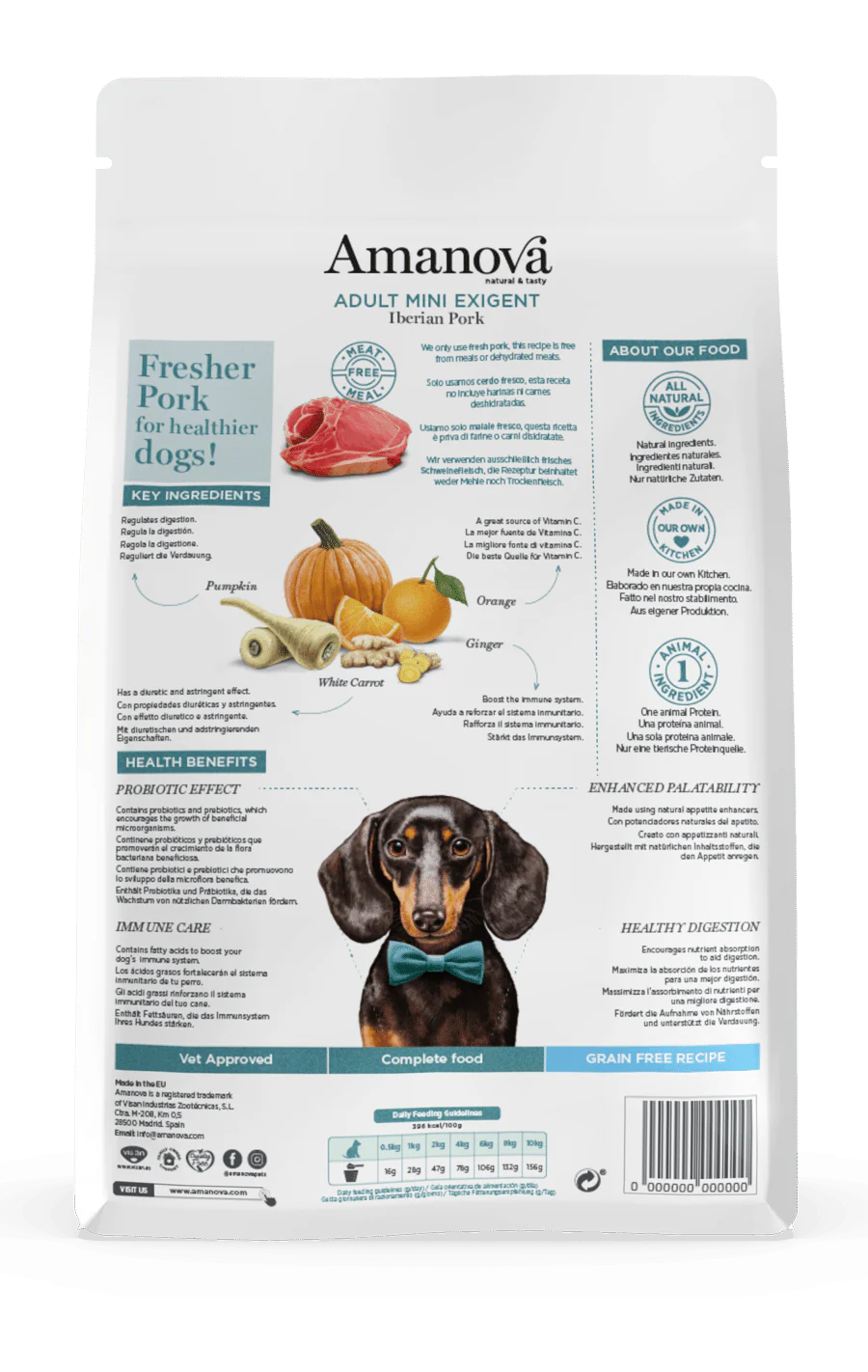 Amanova dog Adult mini exigent Iberian Pork
