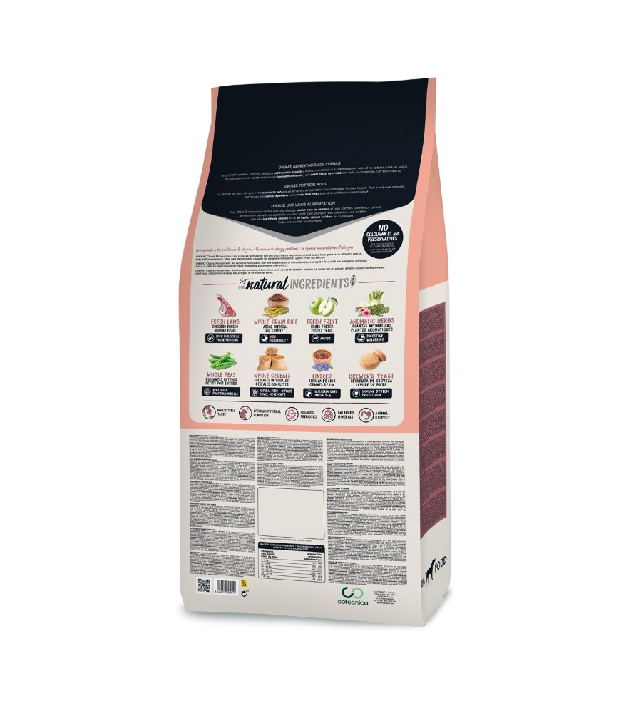 OWNAT CLASSIC MONOPROTEICO LAMB 12KG
