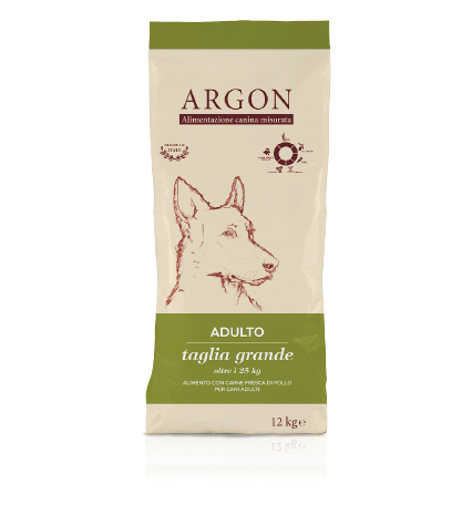 Argon cane Adulto con pollo fresco Per cani Adulti di taglia grande 12 kg