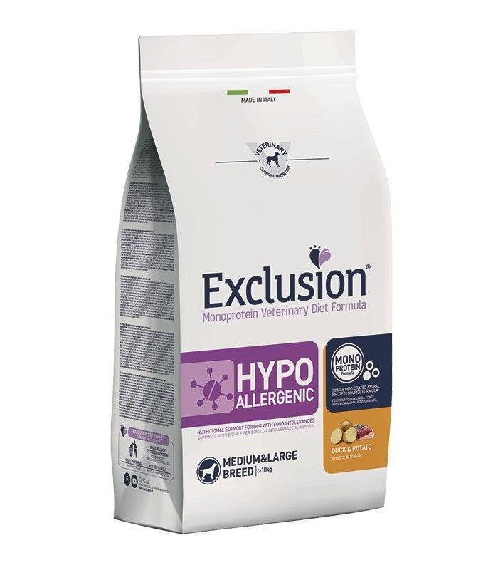 Exclusion diet formula hypoallergenic anatra e patate medium large 2 kg
