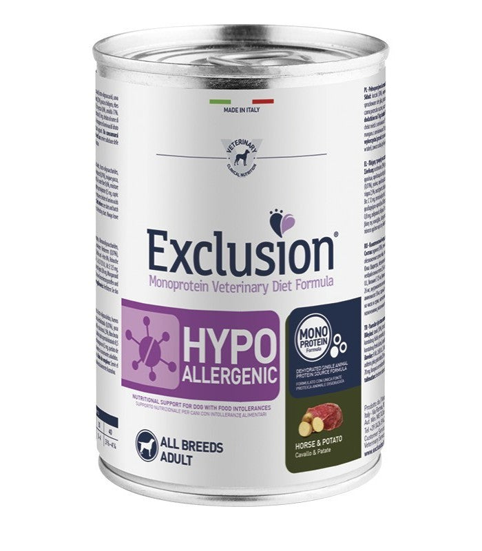 Exclusion diet formula hypoallergenic cavallo e patate 400 gr