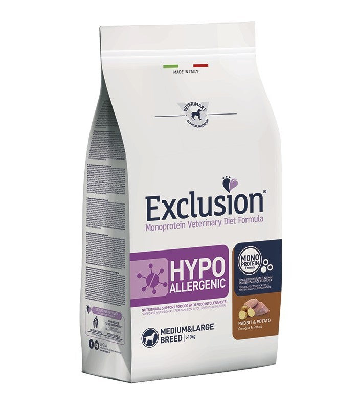 Exclusion diet formula hypoallergenic coniglio e patate medium large 2 kg