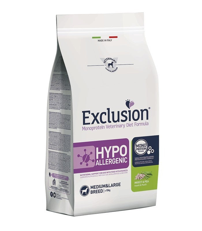 Exclusion diet formula hypoallergenic insect e piselli medio large 12 kg