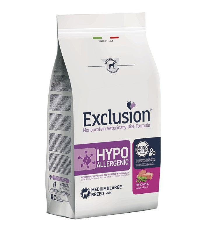 Exclusion diet formula hypoallergenic maiale e piselli medium large