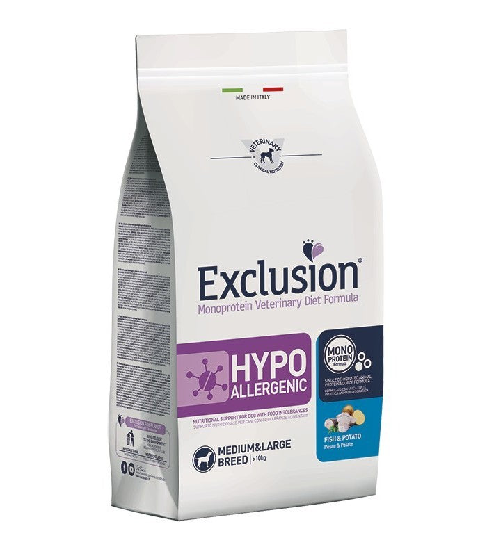 Exclusion diet formula hypoallergenic pesce e patate medium large