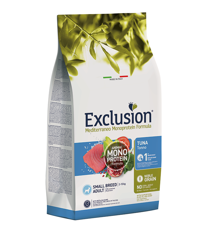 Exclusion mediterraneo cane adult small breed tonno 7 kg