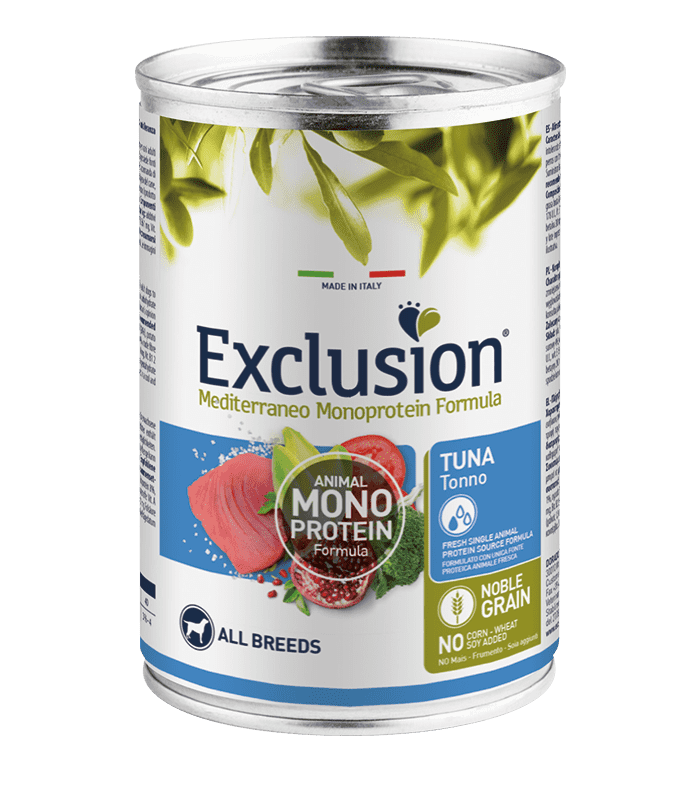 Exclusion mediterraneo cane tonno umido 400 gr