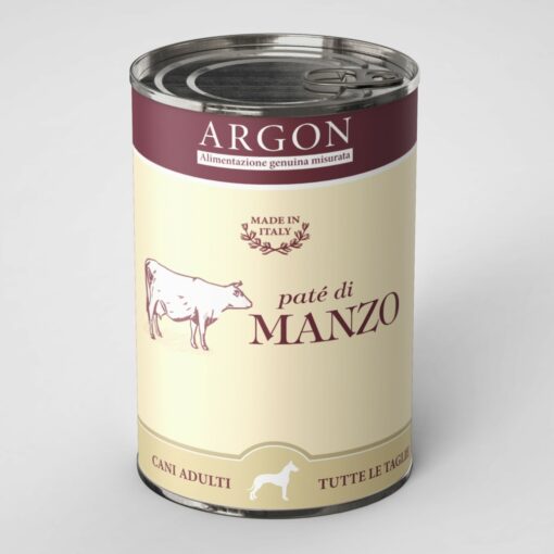 Argon umido cane patè monoproteico con Manzo 400gr