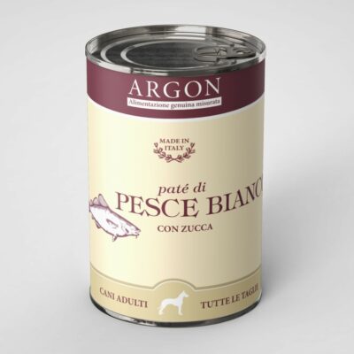 Argon umido cane patè monoproteico con Pesce Bianco 400gr