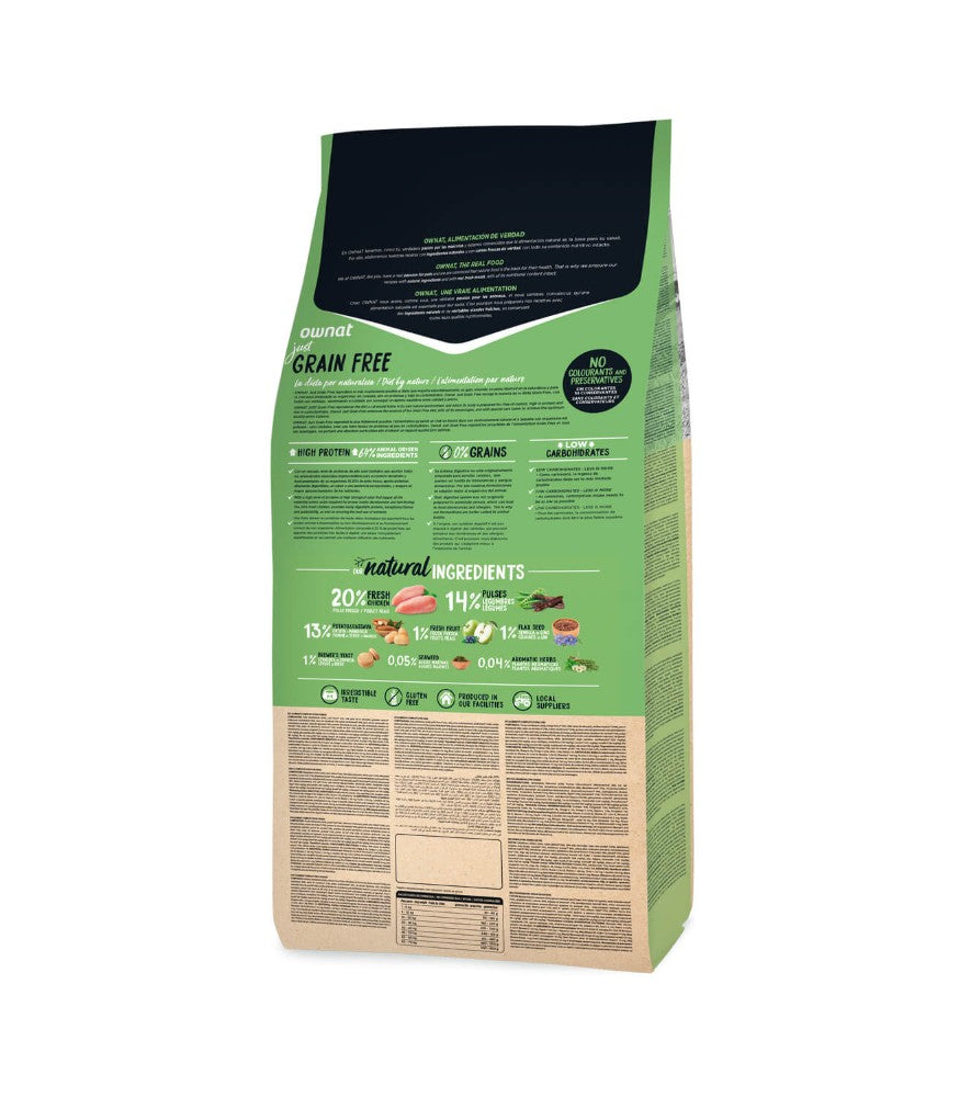 OWNAT GRAIN FREE JUST ADULT LIGHT 3KG