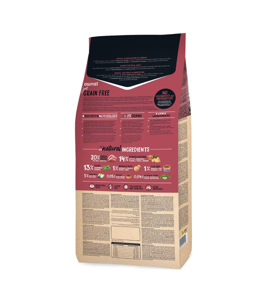 OWNAT GRAIN FREE JUST ADULT DUCK 3KG