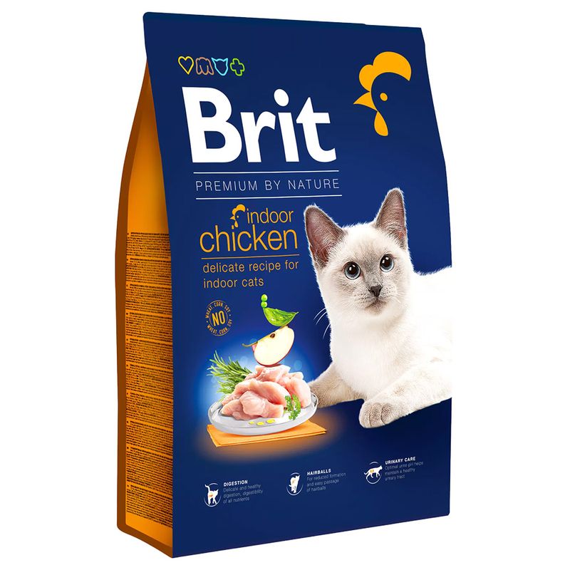 Brit Premium by Nature Cat Indoor Pollo crocchette gatto 8 kg