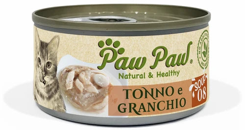 Paw paw cat tonno e granchio 80 gr