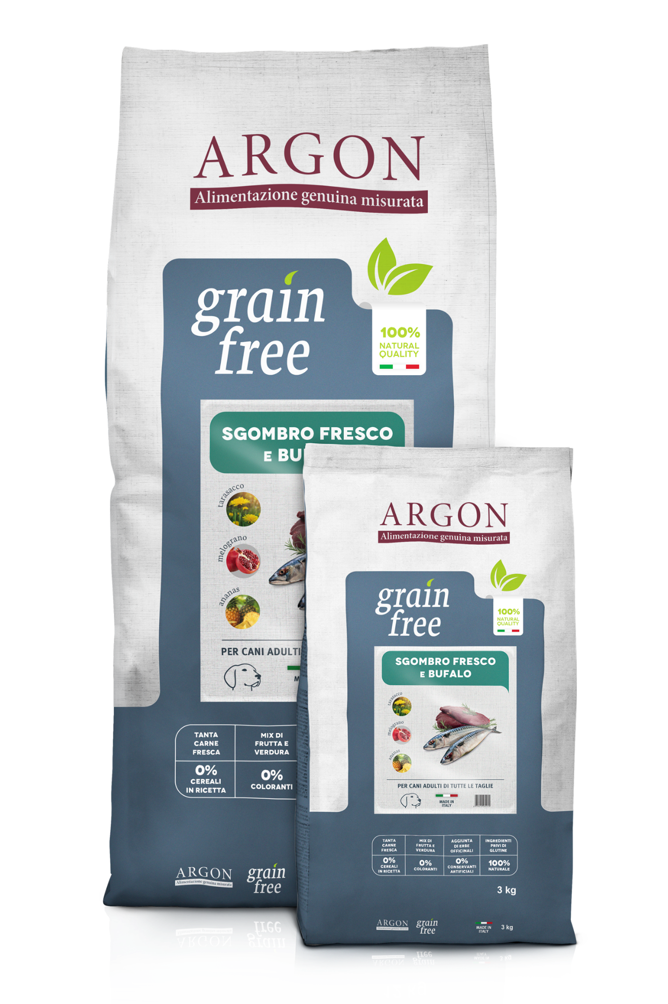 Argon cane sgombro fresco e bufalo 12 kg grain free Per cani Adulti di taglia medio-grande