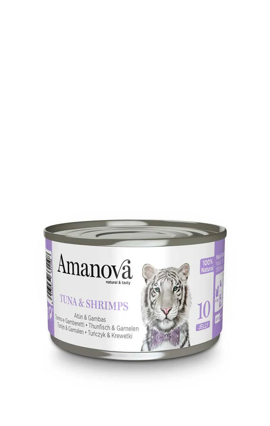 Amanova cat 10 In gelatina Tonno & gamberetti 70g