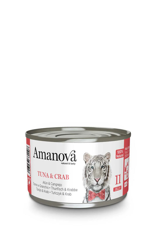 Amanova cat 11 In gelatina Tonno & granchio 70g