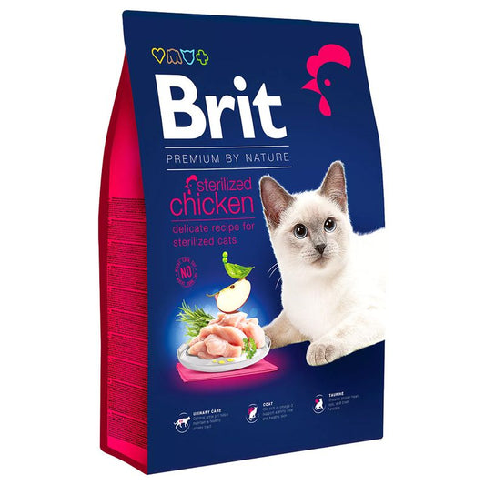 Brit Premium by Nature Cat Sterilized Pollo Crocchette gatto  8 kg
