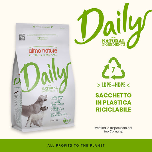 Almo Daily All Breeds con Agnello, Pollo e Riso