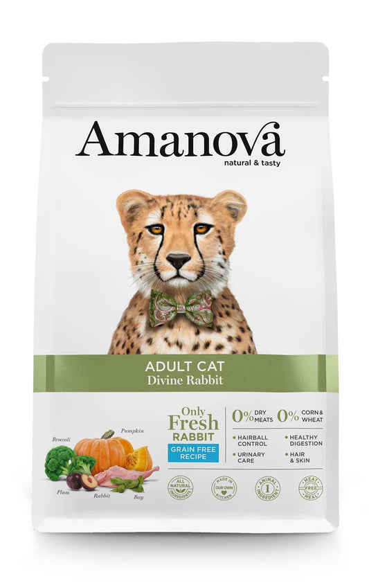 Amanova Adult Cat Divine Rabbit Coniglio fresco