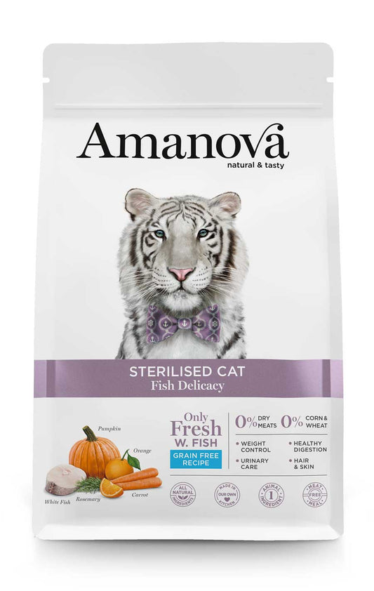 Amanova Sterilised Cat Fish Delicacy Pesce bianco fresco