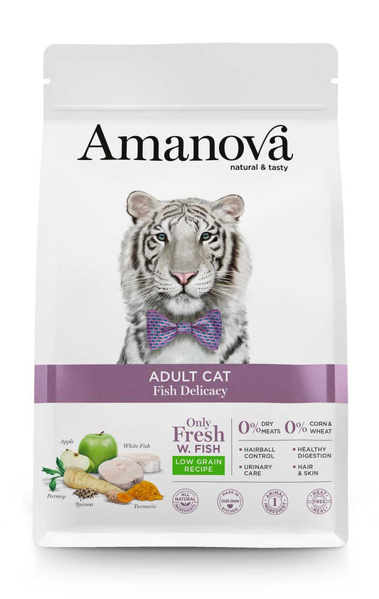 Amanova Adult Cat Fish Delicacy Pesce bianco fresco