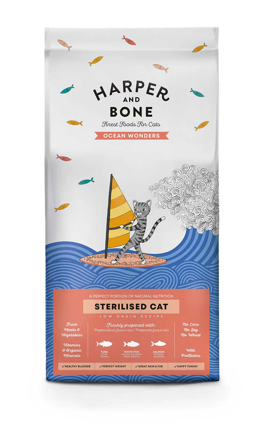 Harper and bone Sterilised cat Ocean wonders Tonno, pesce bianco e salmone