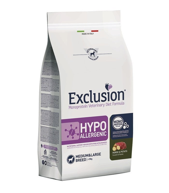 Exclusion diet formula hypoallergenic cavallo e patate medium large