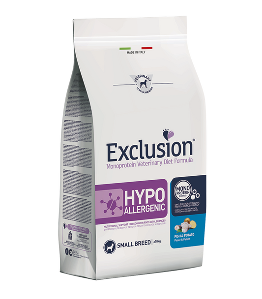 Exclusion hypoallergenic pesce e patate small  2 kg