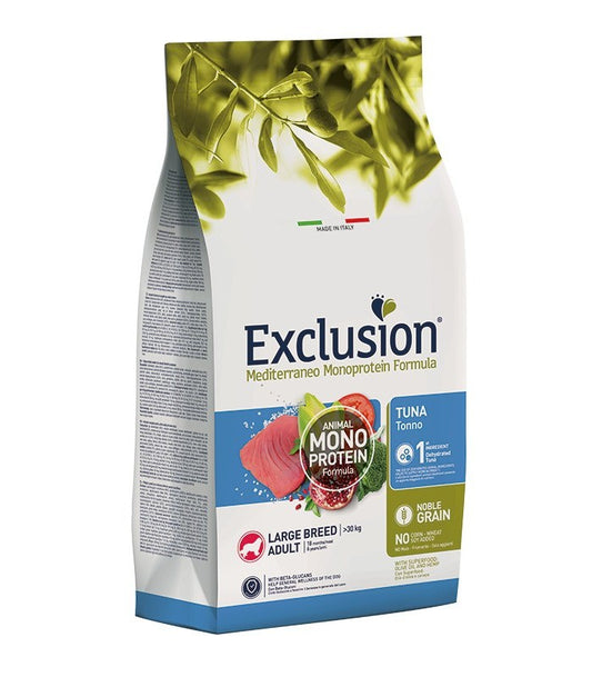 Exclusion mediterraneo cane adult large tonno 12 kg