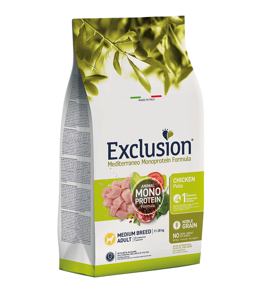 Exclusion mediterraneo cane adult medio pollo 3 kg