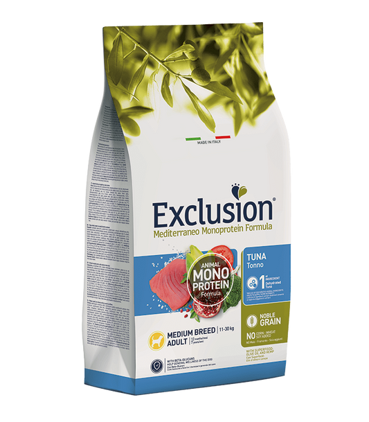 Exclusion mediterraneo cane adult medio tonno 3 kg