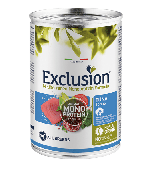 Exclusion mediterraneo cane tonno umido 400 gr