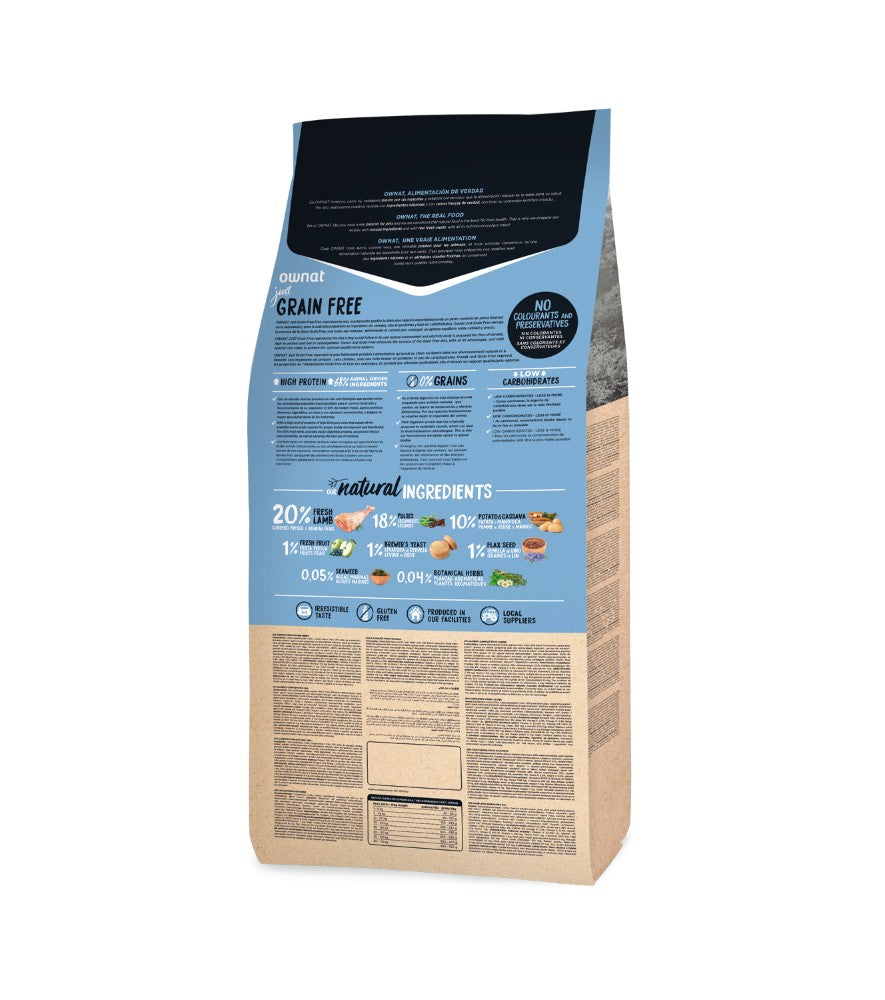 OWNAT GRAIN FREE JUST ADULT LAMB 3KG