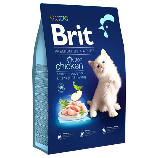 Brit Premium by Nature Cat Kitten Pollo Crocchette gatto  8 kg